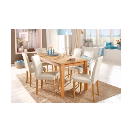 Mesa de madeira extensível para jantar 150/195 x 80 x 76,6 cm | Coleção América